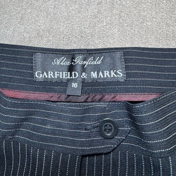 90s Vintage Black Pinstripe Suit Set by Alex Garfield & Marks - Picture 9 of 9